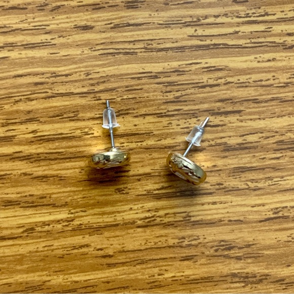 Gold Love Knot Stud Earrings - Picture 4 of 8